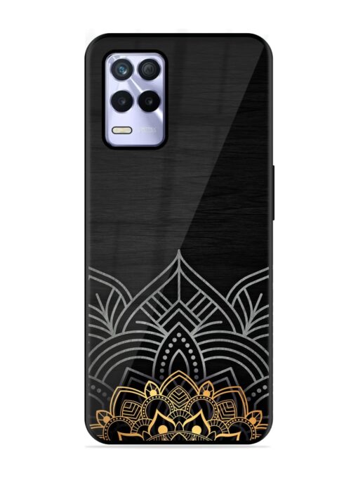 Decorative Golden Pattern Glossy Metal Phone Cover for Realme 8S (5G) Zapvi