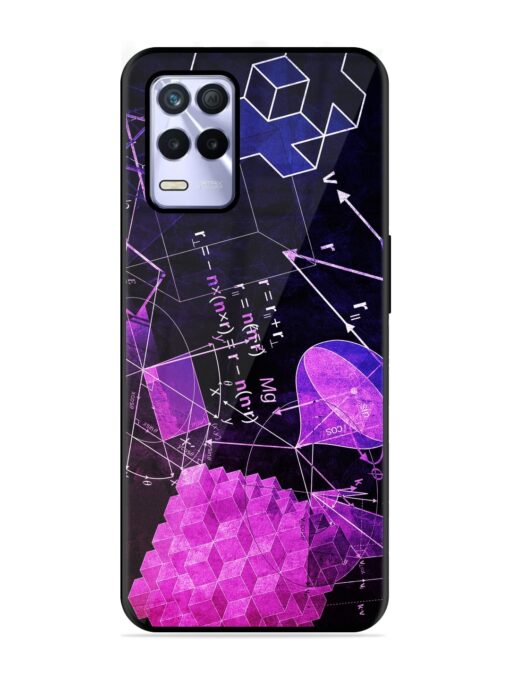 Math Physics Formula Art Glossy Metal Phone Cover for Realme 8S (5G) Zapvi