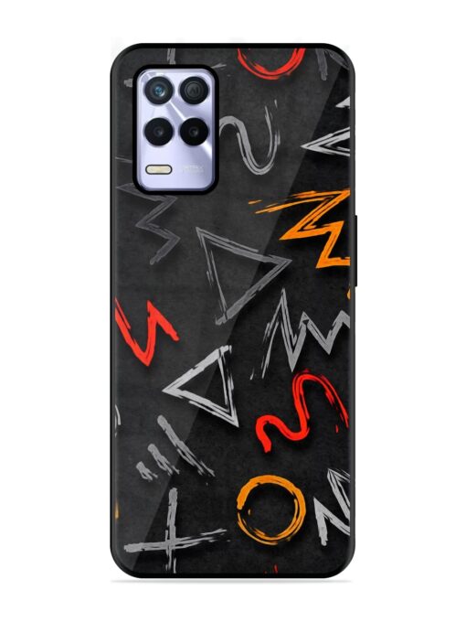 Grungy Graffiti Glossy Metal Phone Cover for Realme 8S (5G)