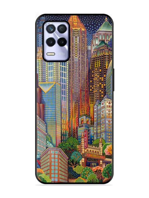 Cityscapes Art Glossy Metal Phone Cover for Realme 8S (5G)