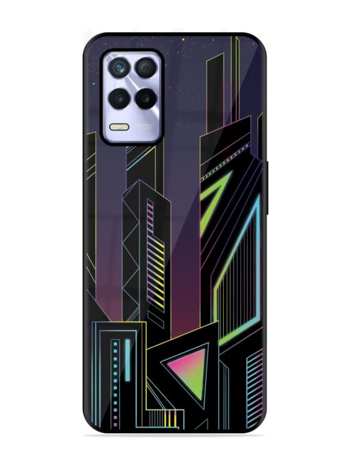 Neon Dreamscape Glossy Metal Phone Cover for Realme 8S (5G) Zapvi