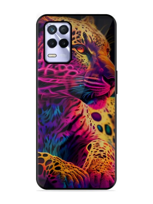 Leopard Art Glossy Metal Phone Cover for Realme 8S (5G) Zapvi