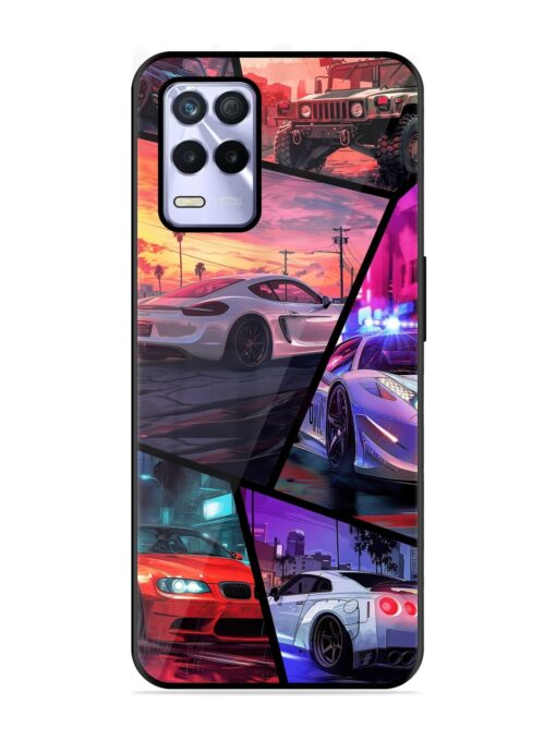 Ride In Pixels Glossy Metal Phone Cover for Realme 8S (5G) Zapvi