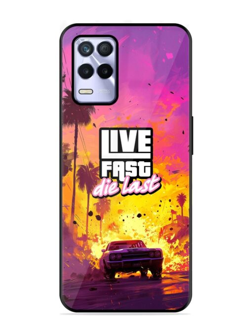 Live Fast Glossy Metal Phone Cover for Realme 8S (5G)