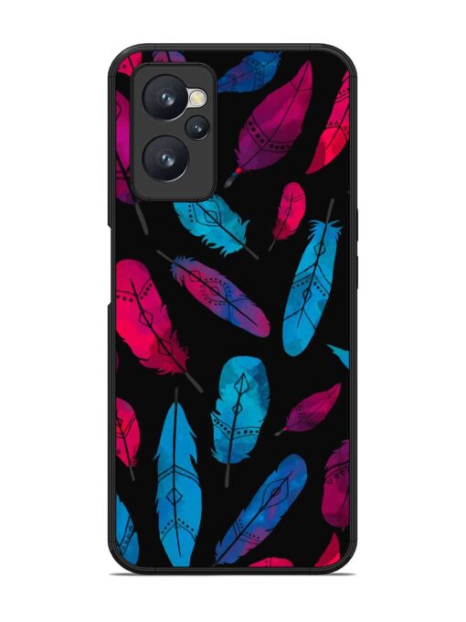 Feather Art Glossy Metal Phone Cover for Realme 9I (4G) Zapvi