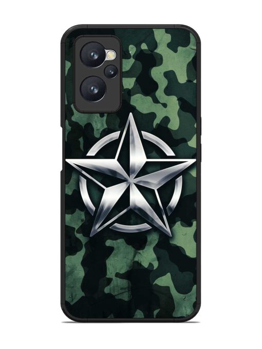 Indian Army Star Design Glossy Metal Phone Cover for Realme 9I (4G) Zapvi