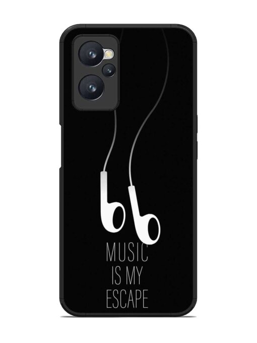 Music Is My Escape Glossy Metal Phone Cover for Realme 9I (4G) Zapvi