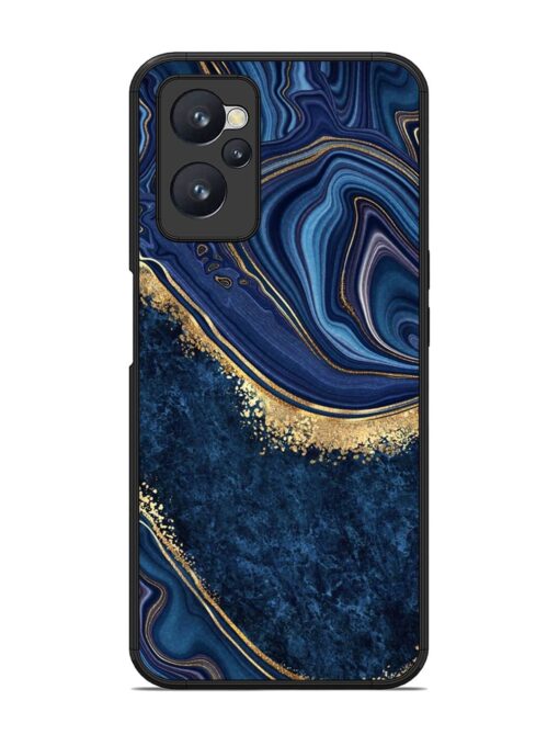 Abstract Background Blue Glossy Metal TPU Phone Cover for Realme 9I (4G) Zapvi