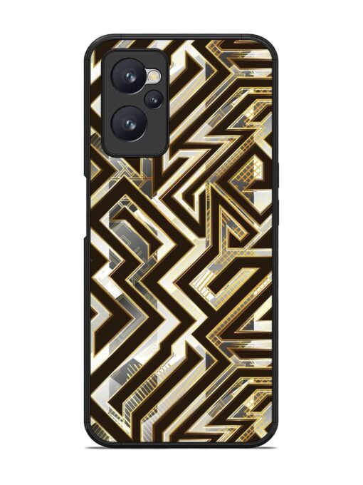 Technology Geometric Seamless Glossy Metal Phone Cover for Realme 9I (4G) Zapvi