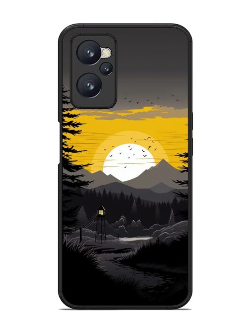 Sunset Vector Glossy Metal Phone Cover for Realme 9I (4G)