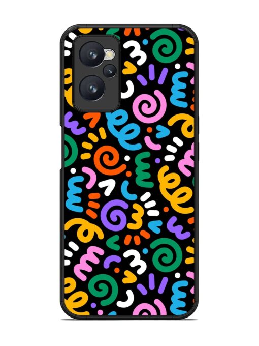 Colorful Seamless Vector Glossy Metal Phone Cover for Realme 9I (4G)