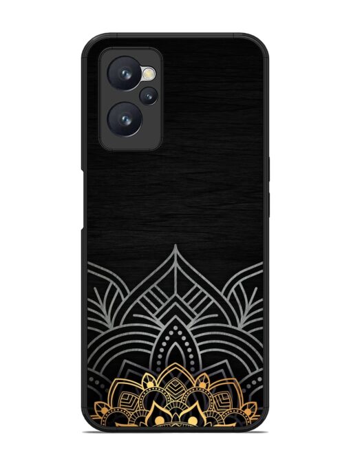 Decorative Golden Pattern Glossy Metal Phone Cover for Realme 9I (4G)