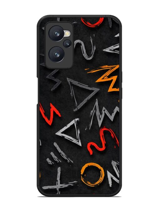 Grungy Graffiti Glossy Metal Phone Cover for Realme 9I (4G)