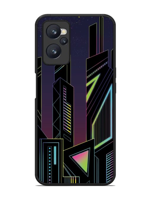 Neon Dreamscape Glossy Metal Phone Cover for Realme 9I (4G)