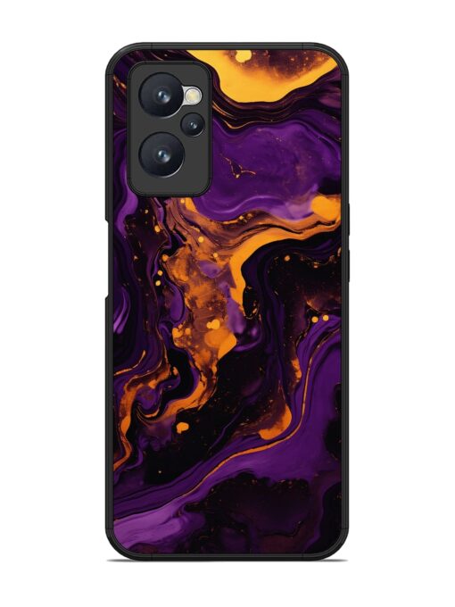 Painting Of A Purple Glossy Metal Phone Cover for Realme 9I (4G)