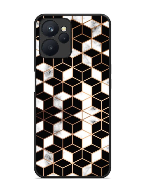 Vector Marble Texture Glossy Metal Phone Cover for Realme 9I (5G)