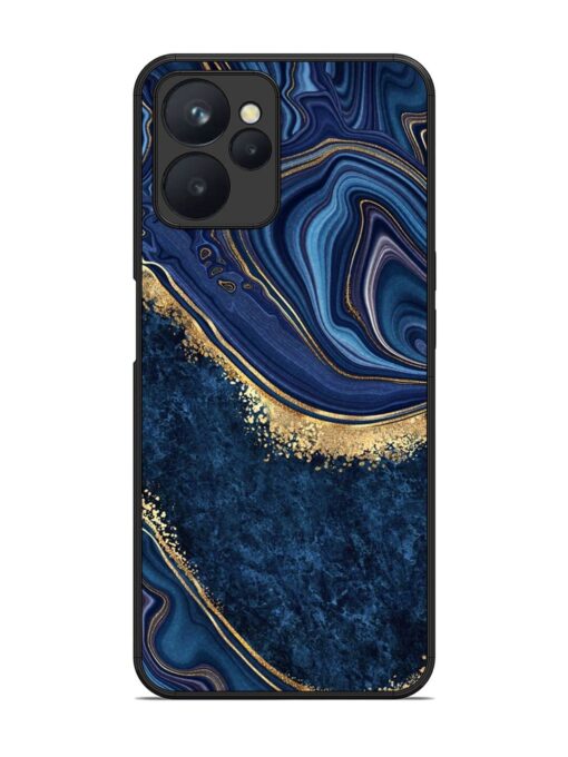 Abstract Background Blue Glossy Metal TPU Phone Cover for Realme 9I (5G) Zapvi