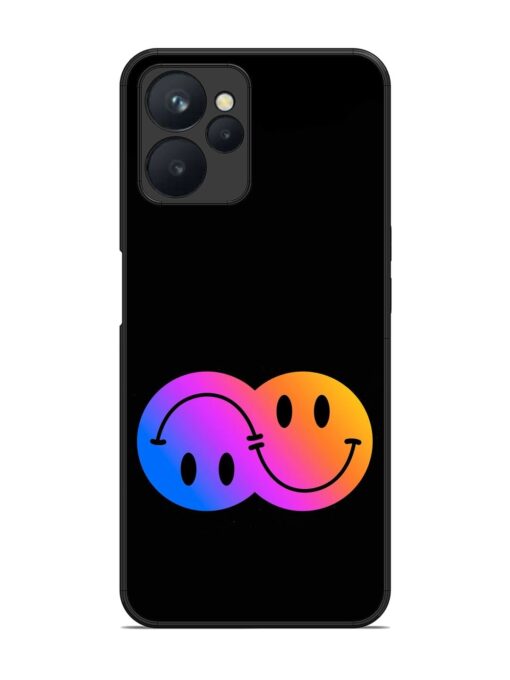 Gradient Smile Art Glossy Metal TPU Phone Cover for Realme 9I (5G) Zapvi