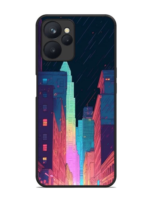 Minimal City Art Glossy Metal Phone Cover for Realme 9I (5G) Zapvi