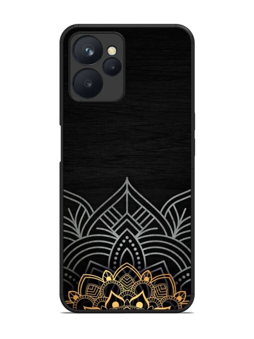 Decorative Golden Pattern Glossy Metal Phone Cover for Realme 9I (5G) Zapvi