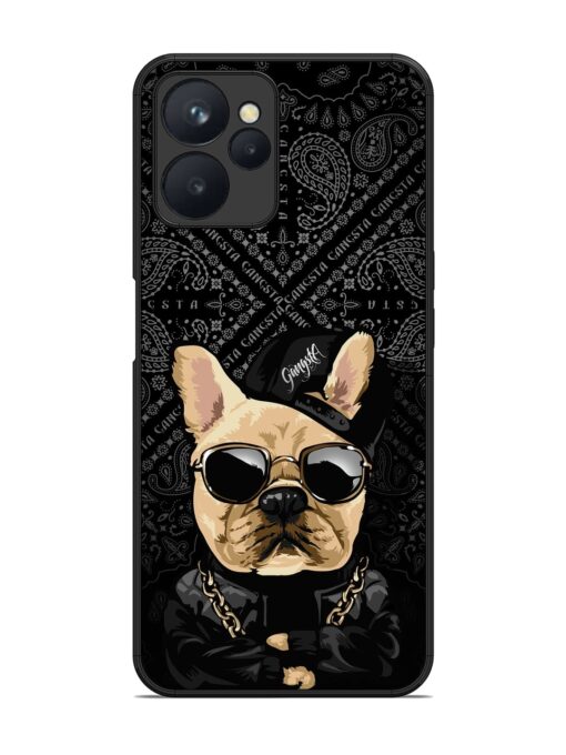 Gangsta Cool Sunmetales Dog Glossy Metal Phone Cover for Realme 9I (5G)