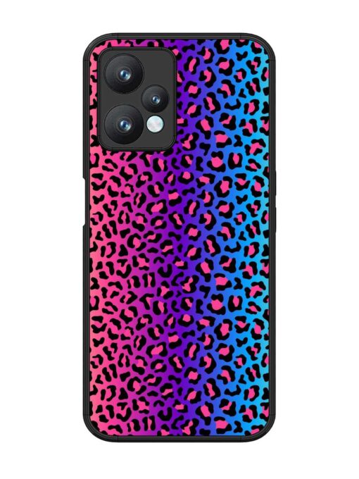 Colorful Leopard Seamless Glossy Metal Phone Cover for Realme 9 Pro (5G) Zapvi