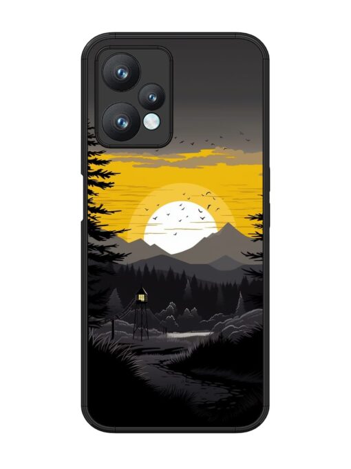 Sunset Vector Glossy Metal Phone Cover for Realme 9 Pro (5G)