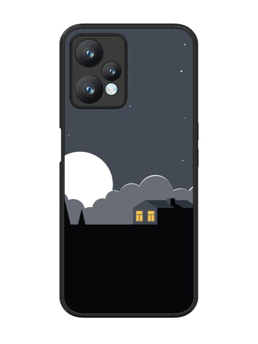 Full Moon Vector Art Glossy Metal Phone Cover for Realme 9 Pro (5G)