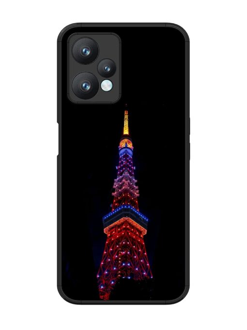 Eiffel Tower Night View Glossy Metal Phone Cover for Realme 9 Pro (5G) Zapvi