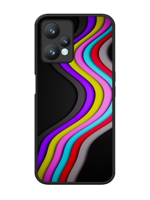 Liquid Blue Abstract Glossy Metal Phone Cover for Realme 9 Pro (5G) Zapvi