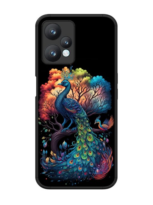 Peacock Tree Art Glossy Metal Phone Cover for Realme 9 Pro (5G) Zapvi