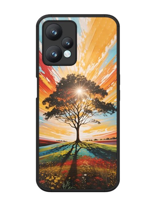 Abstract Tree Colorful Art Glossy Metal Phone Cover for Realme 9 Pro (5G) Zapvi