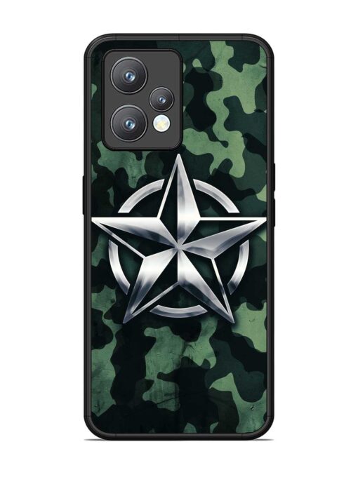 Indian Army Star Design Glossy Metal Phone Cover for Realme 9 Pro Plus (5G)