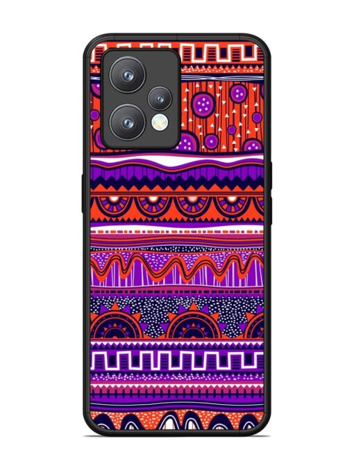 Ethnic Seamless Pattern Glossy Metal TPU Phone Cover for Realme 9 Pro Plus (5G)