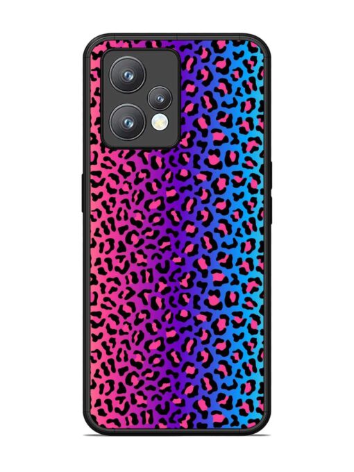 Colorful Leopard Seamless Glossy Metal Phone Cover for Realme 9 Pro Plus (5G)