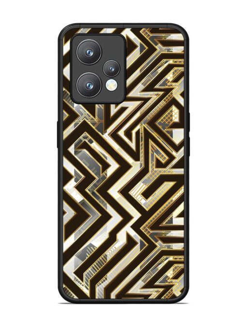 Technology Geometric Seamless Glossy Metal Phone Cover for Realme 9 Pro Plus (5G) Zapvi