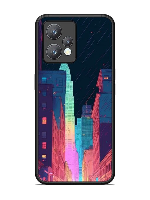 Minimal City Art Glossy Metal Phone Cover for Realme 9 Pro Plus (5G)