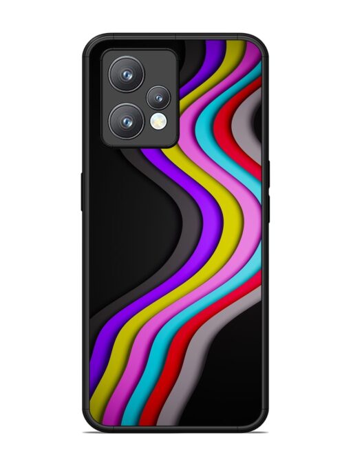 Liquid Blue Abstract Glossy Metal Phone Cover for Realme 9 Pro Plus (5G)