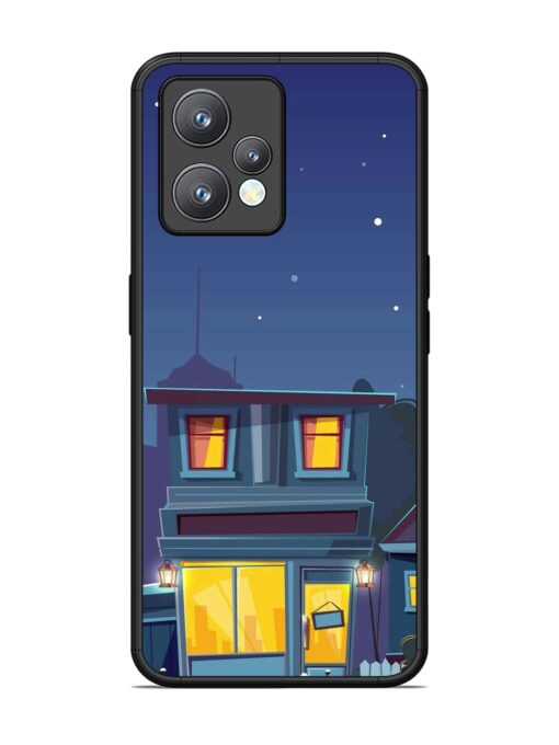 Vector Night House Glossy Metal Phone Cover for Realme 9 Pro Plus (5G) Zapvi