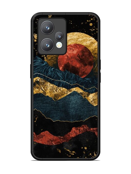 Gold Painting View Glossy Metal Phone Cover for Realme 9 Pro Plus (5G)