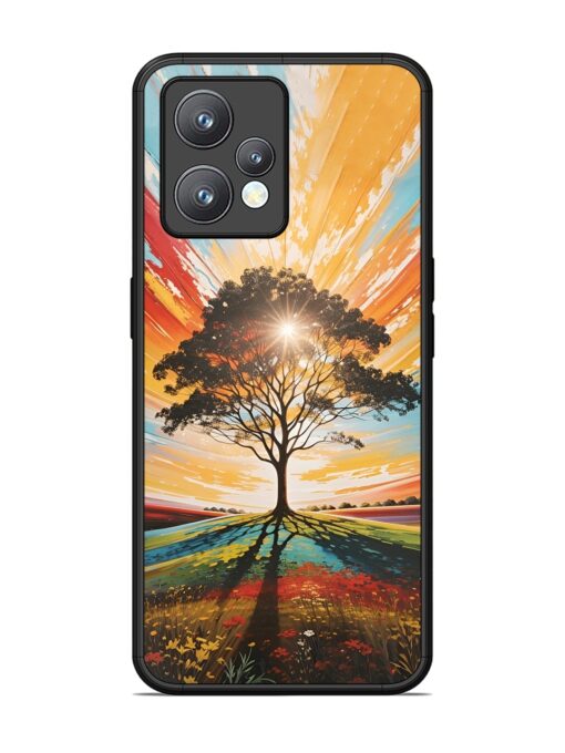 Abstract Tree Colorful Art Glossy Metal Phone Cover for Realme 9 Pro Plus (5G)