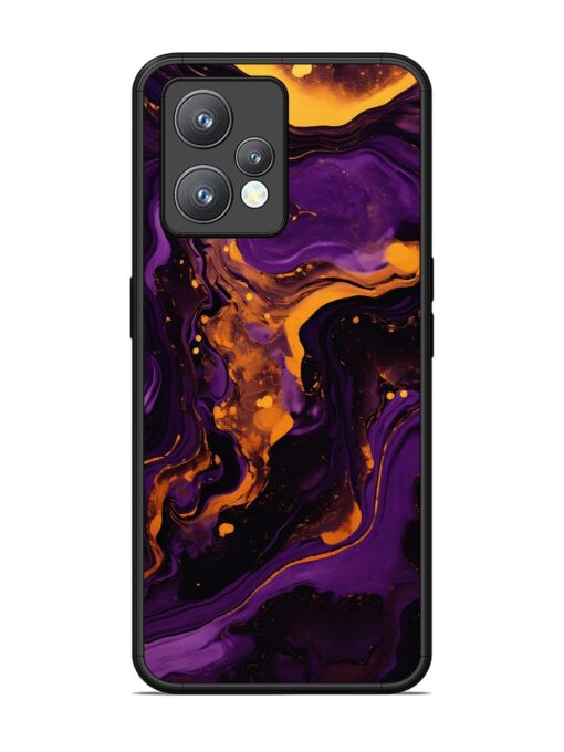 Painting Of A Purple Glossy Metal Phone Cover for Realme 9 Pro Plus (5G)