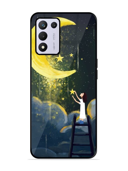 Moonlight Healing Night Illustration Glossy Metal TPU Phone Cover for Realme 9 Se (5G)