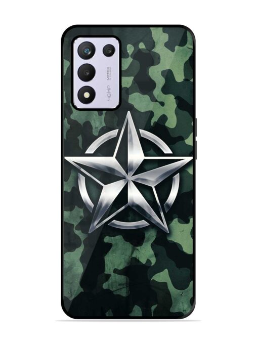 Indian Army Star Design Glossy Metal Phone Cover for Realme 9 Se (5G)