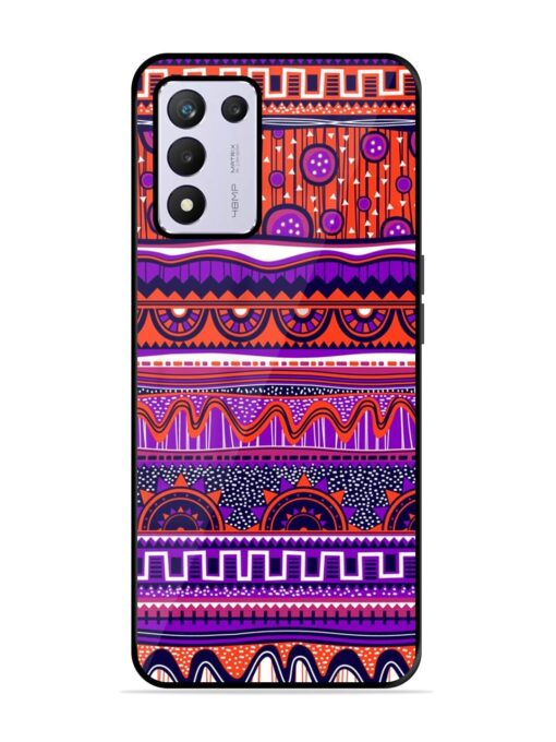 Ethnic Seamless Pattern Glossy Metal TPU Phone Cover for Realme 9 Se (5G)