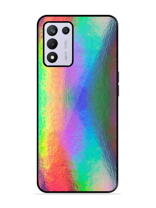 Colorful Holographic Background Glossy Metal TPU Phone Cover for Realme 9 Se (5G)