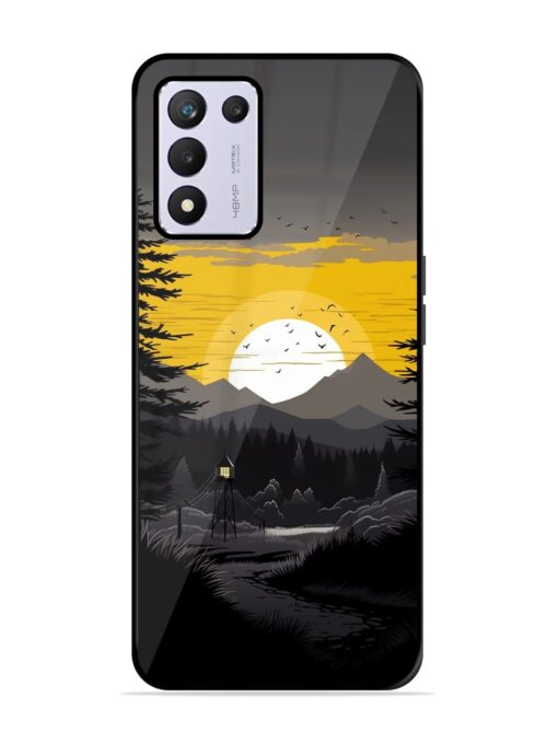 Sunset Vector Glossy Metal Phone Cover for Realme 9 Se (5G) Zapvi