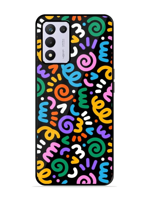 Colorful Seamless Vector Glossy Metal Phone Cover for Realme 9 Se (5G) Zapvi