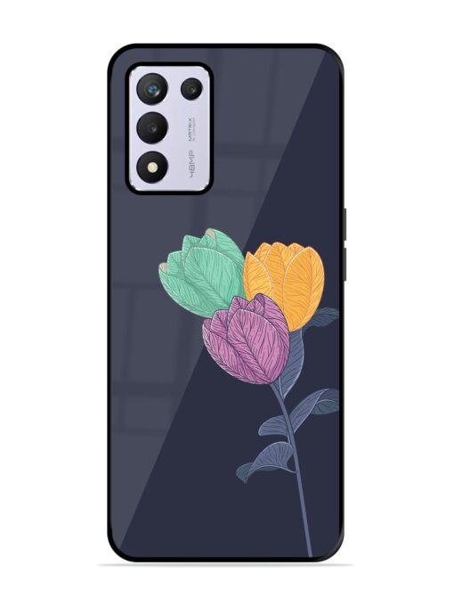 Flower Vector Glossy Metal Phone Cover for Realme 9 Se (5G)