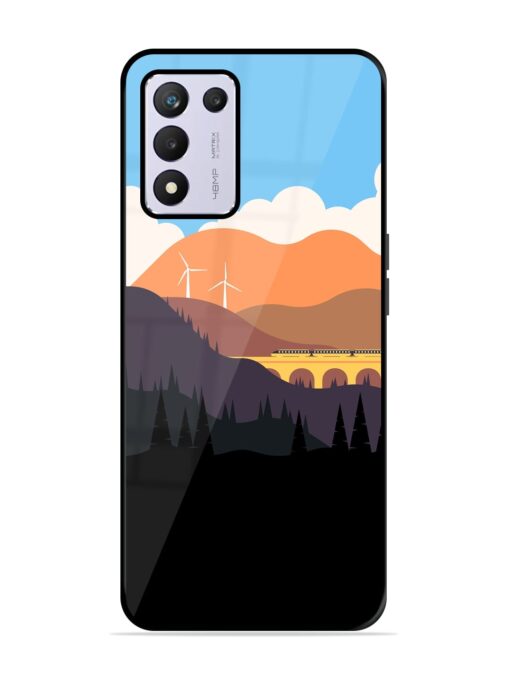 Minimal Mountain Vector Glossy Metal Phone Cover for Realme 9 Se (5G)